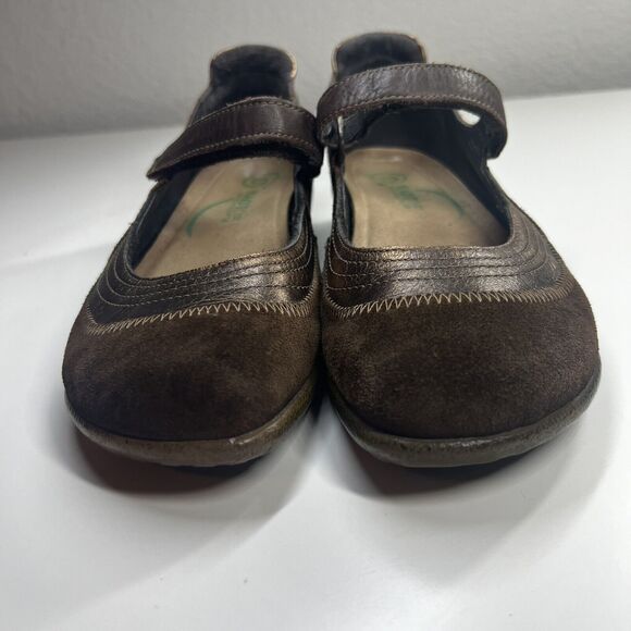 NAOT 37 US 6 Kirei Brown Leather Mary janes Comfort Casual Excellent - Picture 4 of 8
